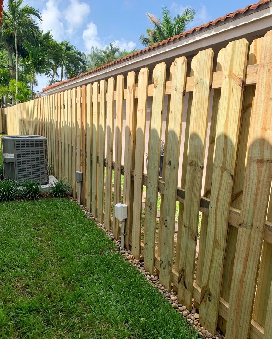 White vinyl fence